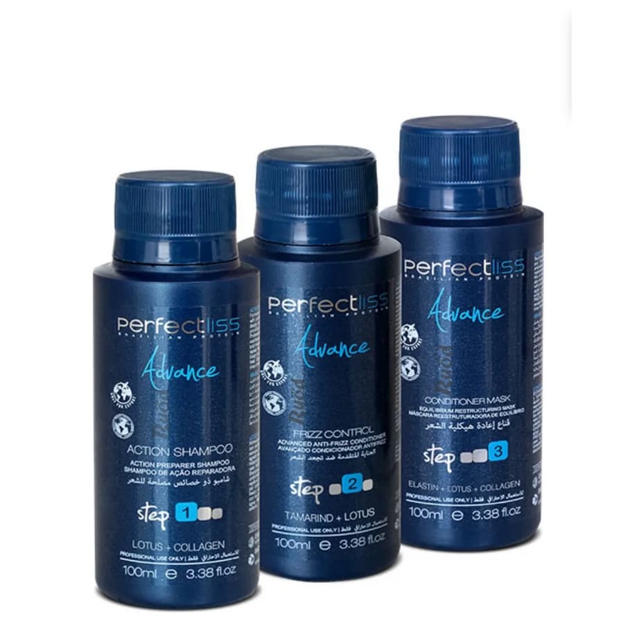 Kit Escova Progressiva Mini Perfect Liss Advance Visat Hair - 3 X 100 Ml