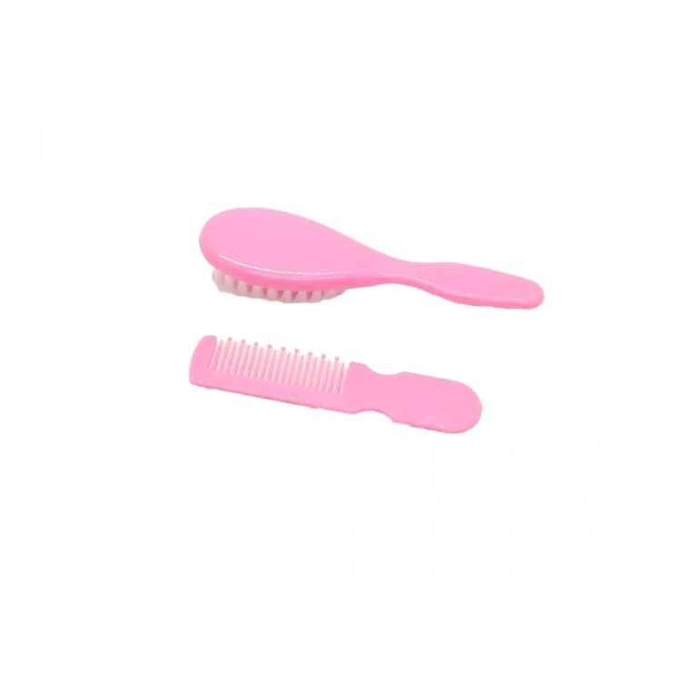 Kit Higiene Bebê Kell – 2 Pentes + Escova Macia para Cabelos Delicados