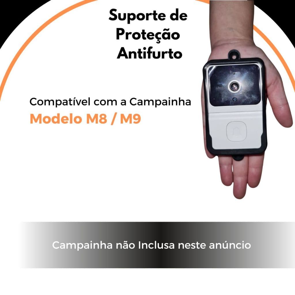 Protetor para Campainha Anti Furto e Chuva Para Vídeo Campainha Tuya M9/M8