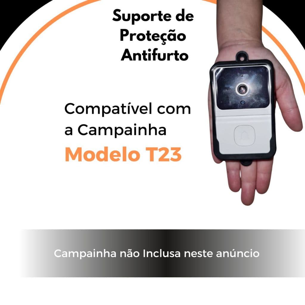 Proteção para Campainha Inteligente -  Case Anti Vandalismo Anti Furto e Chuva Campainha Tuya T23