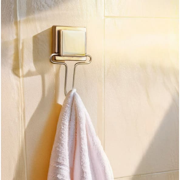 Suporte Porta Toalhas Banho Rosto Nicho Com Ventosa Arthi Cromado