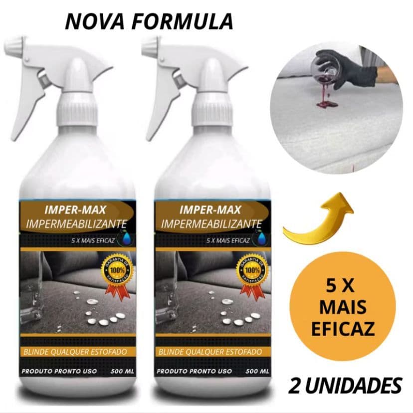 Impermeabilizante De Tecidos kit 2x Estofados Sofá Cama Colchão automotivo tecido Impermax 500ml