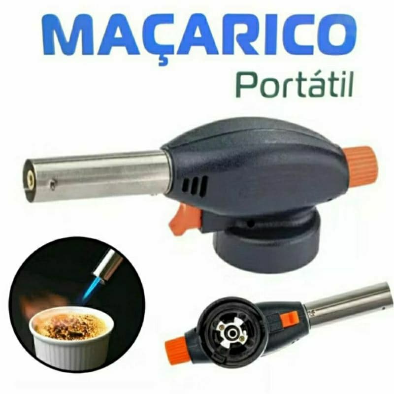 Maçarico Portatil Multiuso Culinario a Gás Profissional Bico Cerâmica Culinária