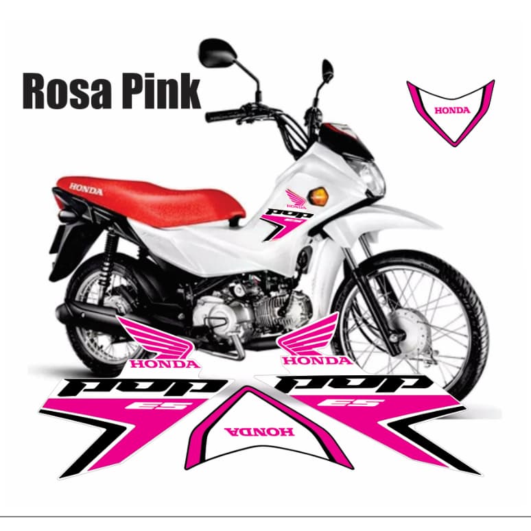Adesivo Pop 110i 2025 Branca – Kit Completo