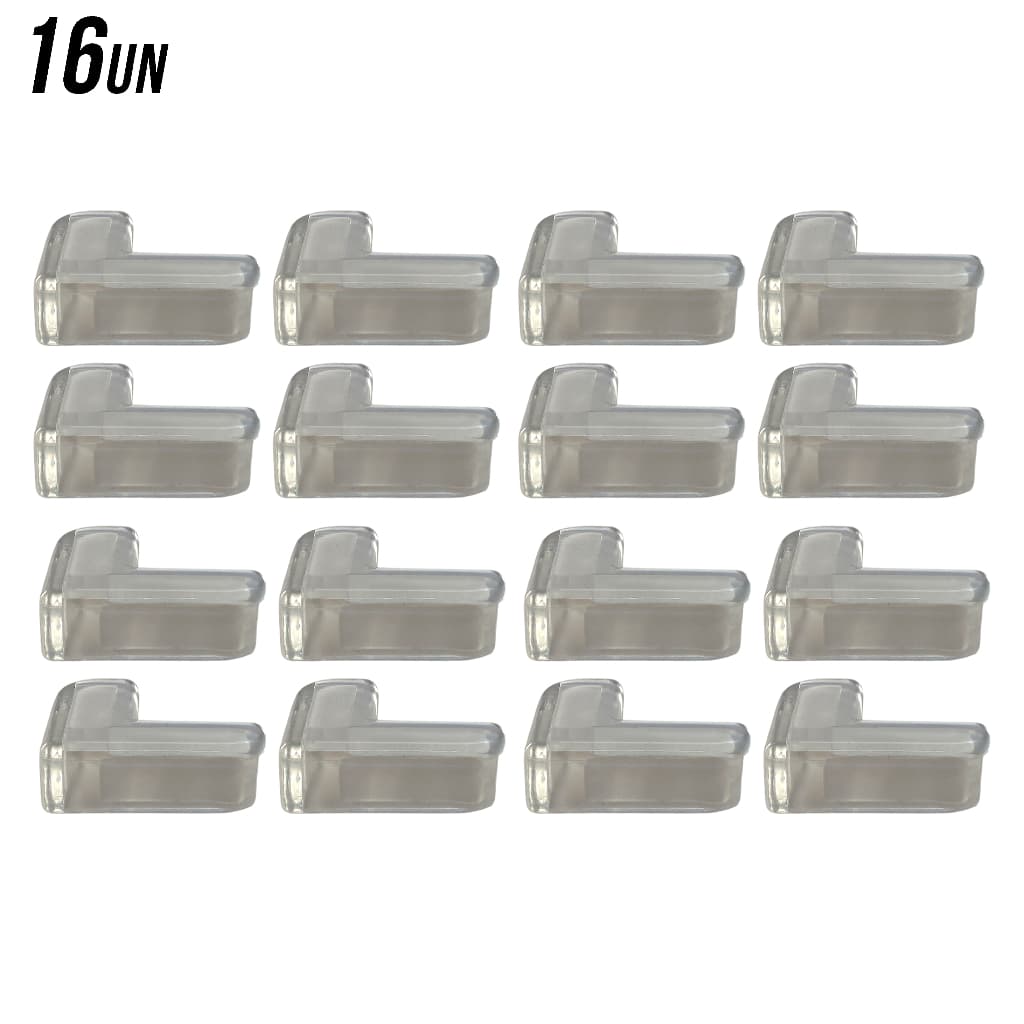 KIT 4 a 16 Protetores de Quina em Silicone P/ Crianças e Bebê - Segurança Infantil P/ Mesa, Móveis, Armário, Estante