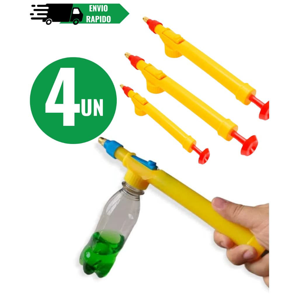 KIT DE 4 Pulverizadores Portátil Para Garrafa Pet Manual Borrifador Pressão Bico Regulável Regador Aplicador