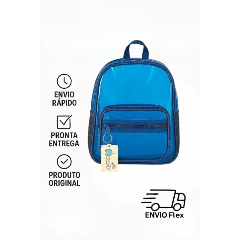 Mochila Infantil Cristal Transparente Colorida | Bolsa Natação Escolar MiniZzí  Adulto/Infantil Menino Menina