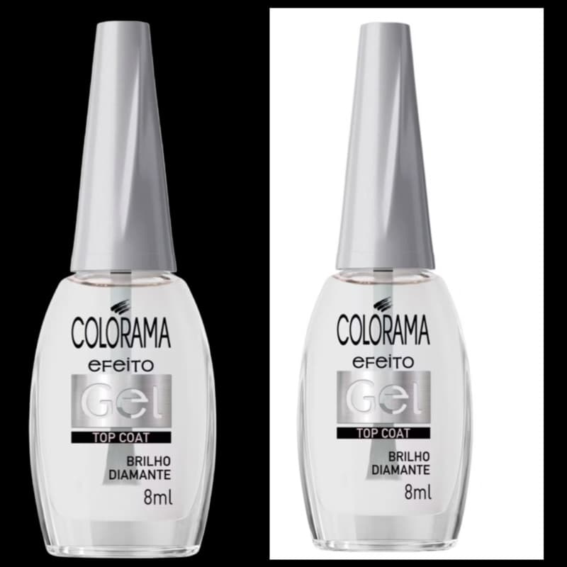kit Top coat Colorama efeito gel 8ml