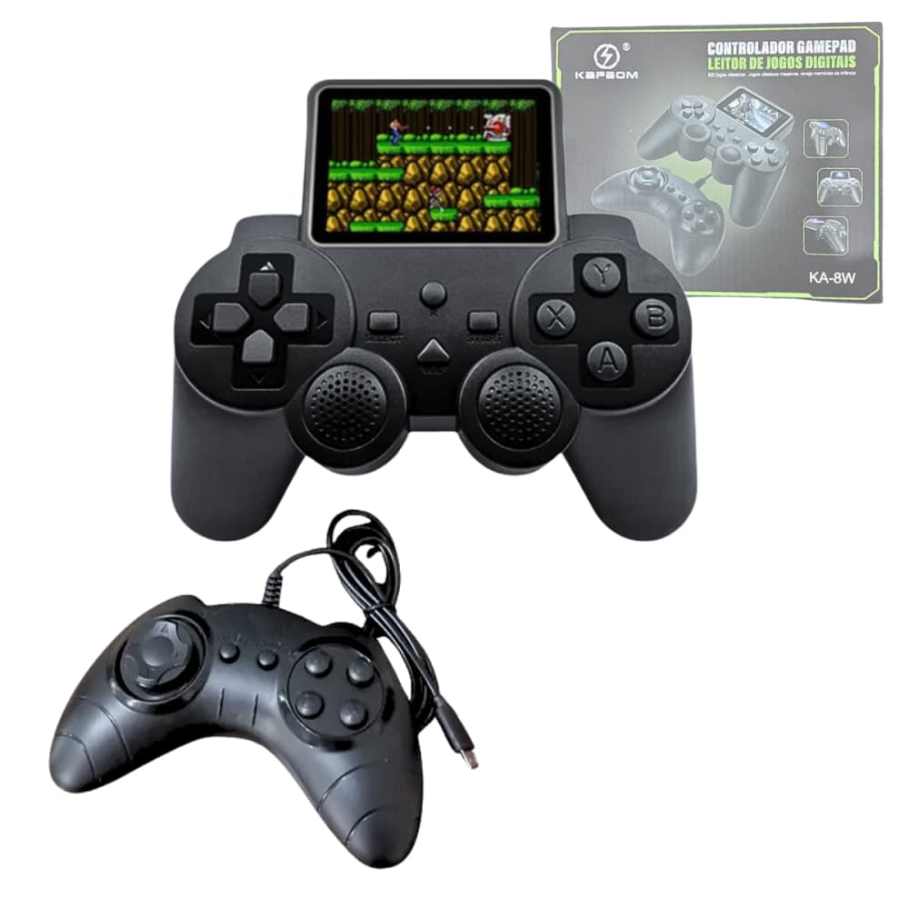 -- Mini Game Controlador de 520 Jogos Tela Digital Classicos com 2 Controles Kapbom KA-8W
