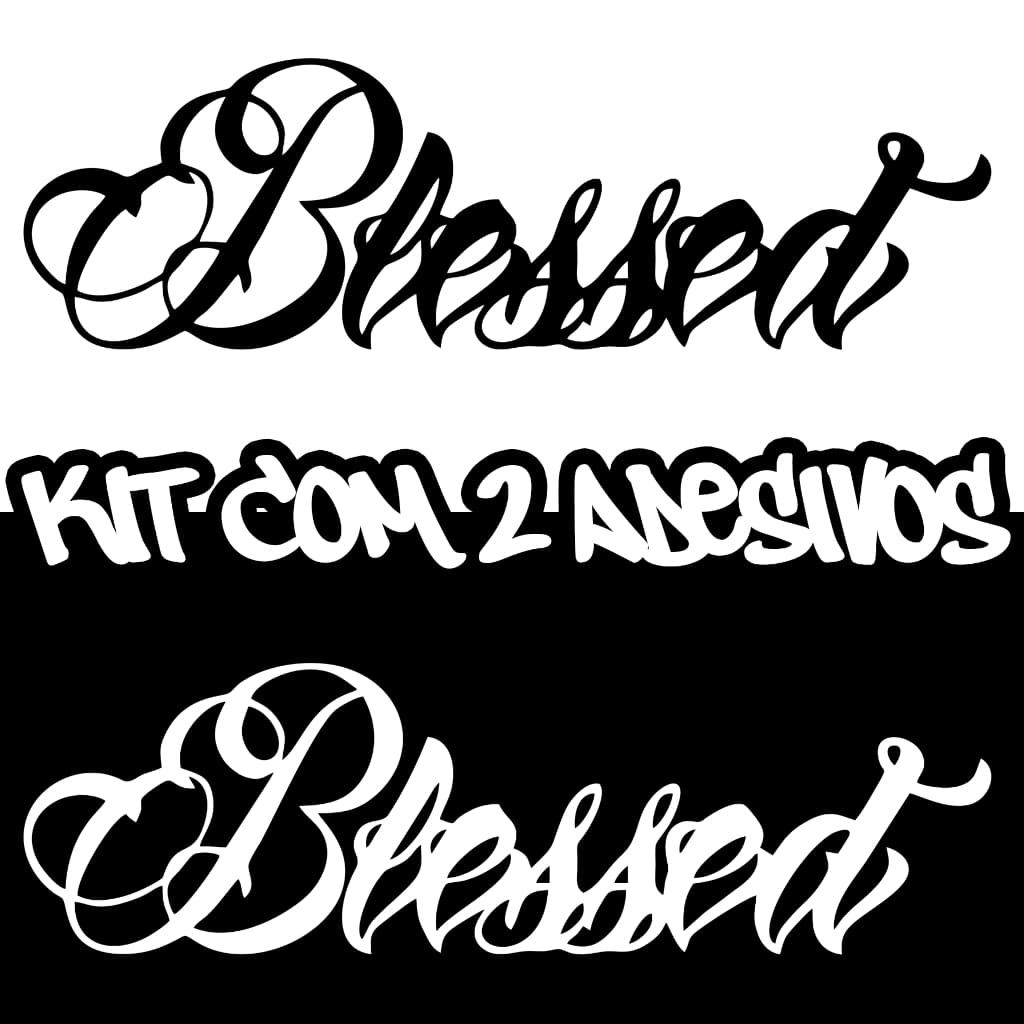 Adesivos BLESSED Abençoado Moto Capacete Viseira 1 Unidade ou 2 unidades