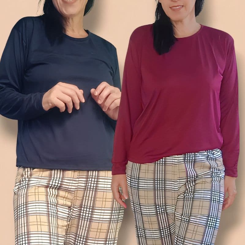 Blusa Pijama Avulsa Feminina Manga Longa de Dormir Inverno Premium Básica