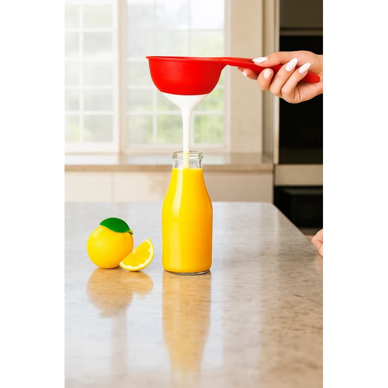 PENEIRA COADOR COM FUNIL 2 EM 1 ROSQUEAVEL PRATICO 25CM COMPRIMENTO PENEIRA MAIS CABO