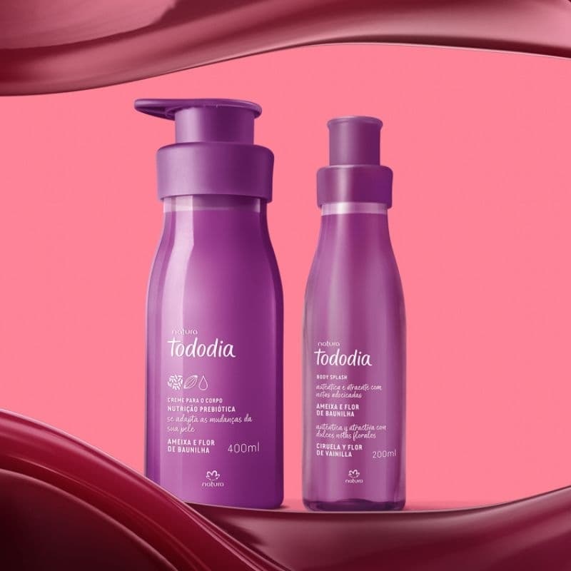 ✨ Hidratante + Body Splash Natura Tododia – Ameixa e Flor de Baunilha ✨