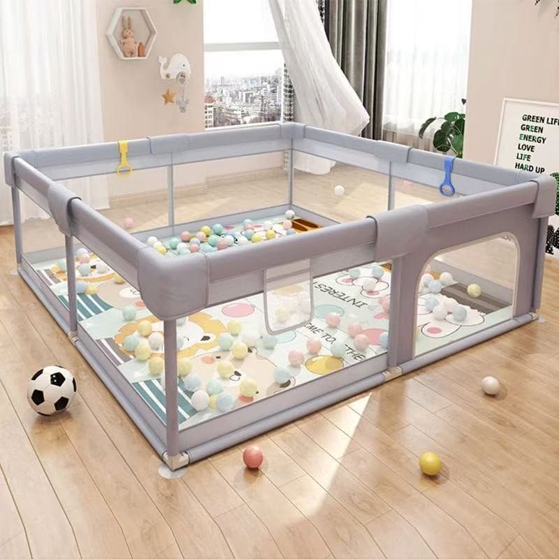 JOYA Cercadinho Bebê Infantil Chiqueirinho Criança Menino Menina Cercadinho com Grade 120CM*120*CM*60CM
