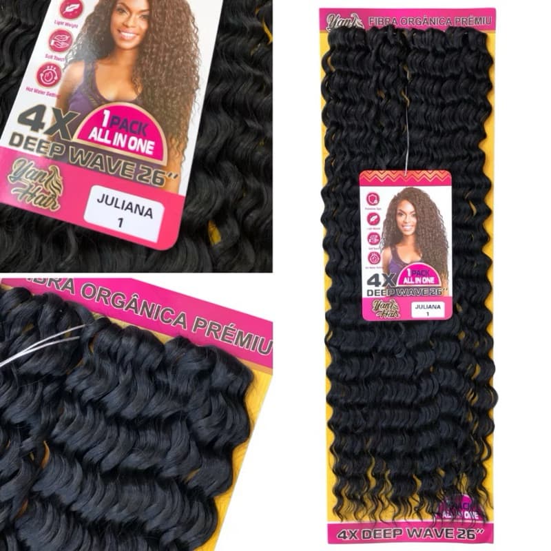 Cabelo Orgânico Para Crochet Braid Juliana 70cm Fibra Premium 300gr YAN HAIR