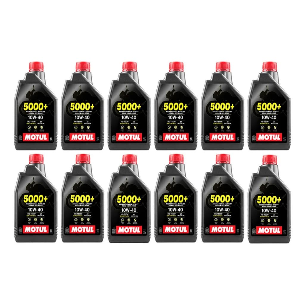 Caixa Óleo Motor Motul 5000+ 4t 10w40 C/ 12 Litros Original Lubrificante Premium P/ Motor de Motocicletas