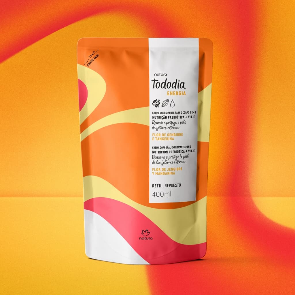 Refil Creme Energizante Corporal 2 em 1 Tododia Energia 400ml | Natura | Vitamina E |