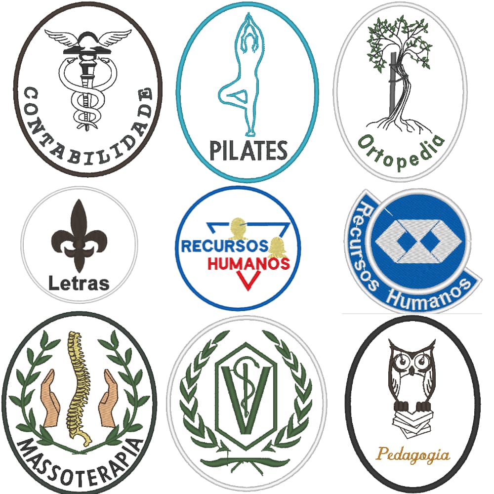 Patches Bordados Profissões Para Jalecos Uniformes e Mochilas