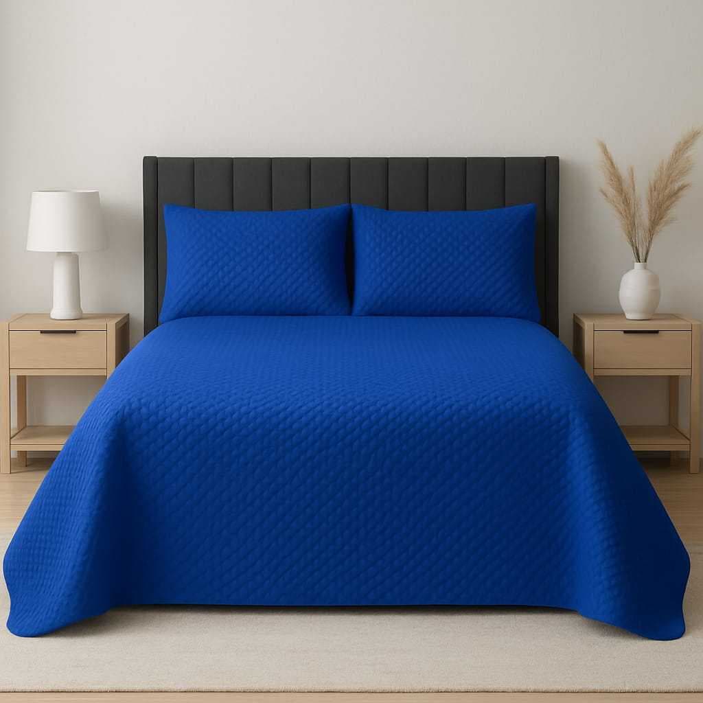 Colcha Cobre Leito Com 2 Porta Travesseiro Matelado Solteiro Casal Queen e King Cama Posta Envio Imediato Imediato