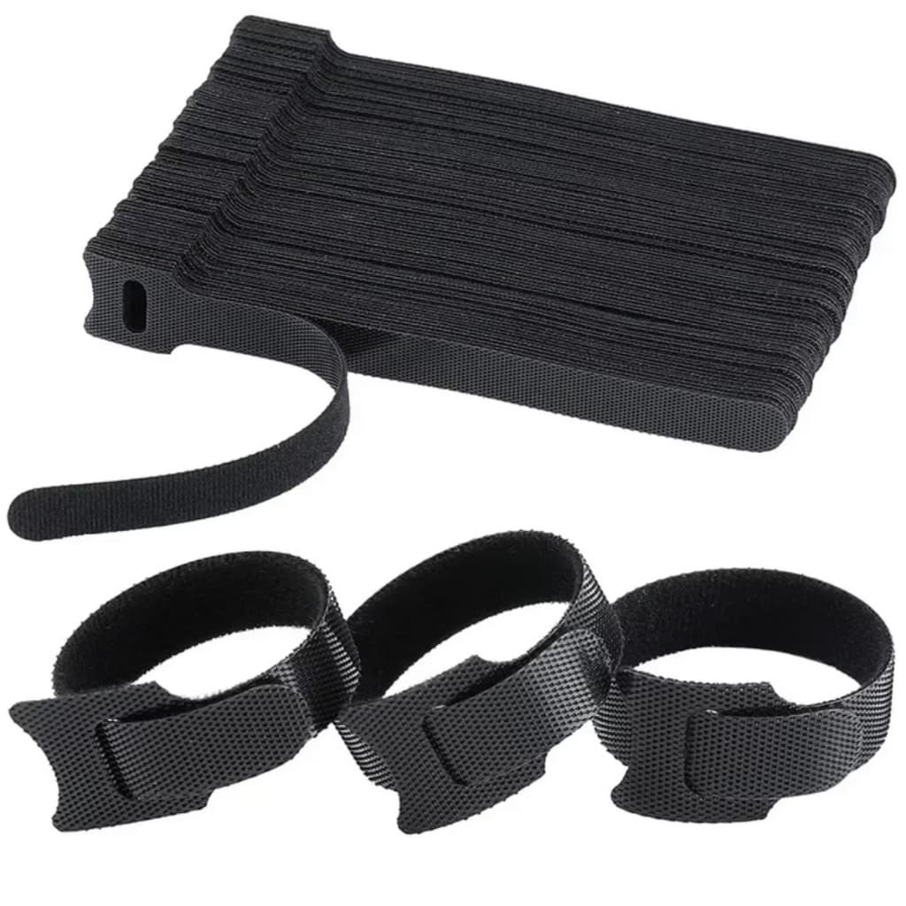 Kit 50 Organizador de Cabos Fios Abraçadeiras 15cm Presilha Nylon
