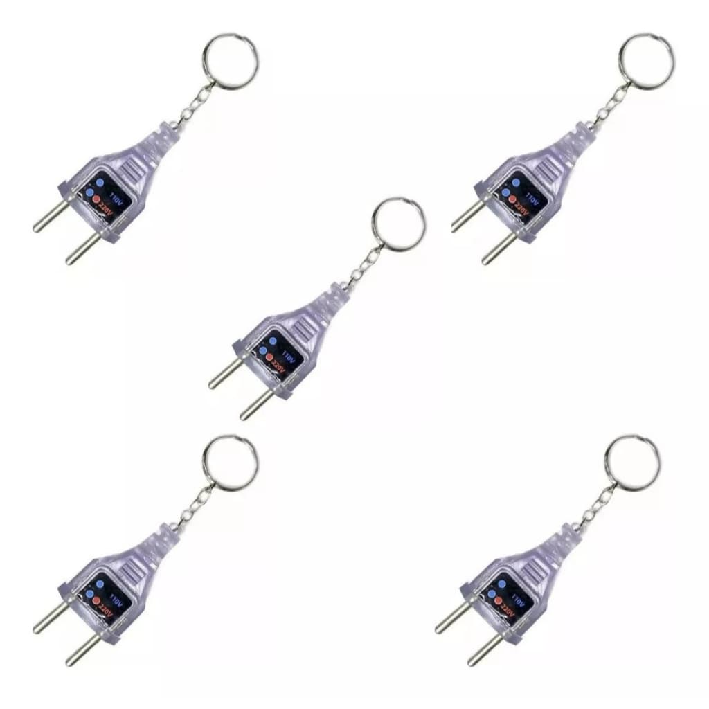 Kit 5 Chaveiro Teste Tensão Voltagem 110/220v Tomada Energia
