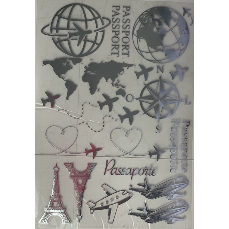 Desenhos Porta Passaporte Recorte Termocolante A4