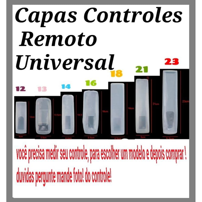 Capa de Silicone Universal para Controle Remoto – Proteja o Original e Economize!