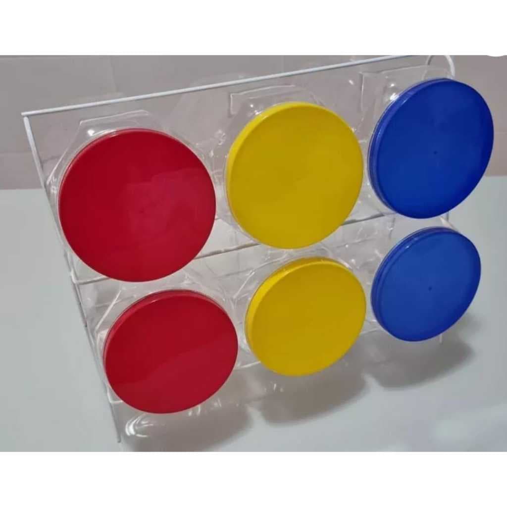 #  Baleiro de Plástico com 6 Potes e Suporte METAL –Organização e Praticidade para Seus Doces! RETRÔ