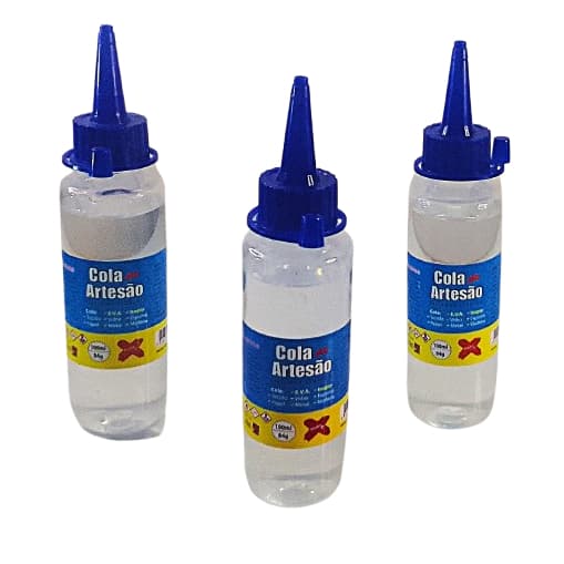 Kit 3 Colas do Artesão - 100 ml 84 Gramas - Cola de Silicone