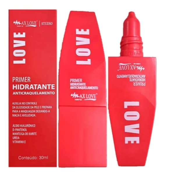 Primer Hidratante Anticraquelamento Max Love 30ml ORIGINAL