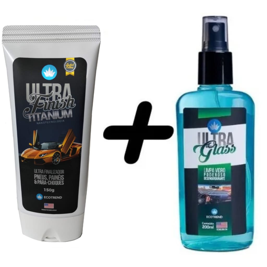 Kit 1 Ultra Finish Revitalizador P + 1 Ultra Glass Ecotrend