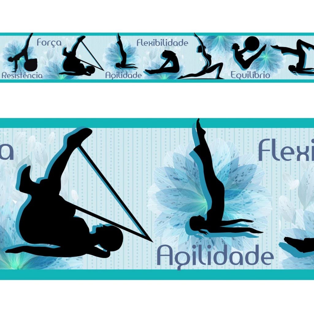 1 Faixa de Parede Pilates Fisioterapia Medida da Faixa: 1,00 x 0,15m