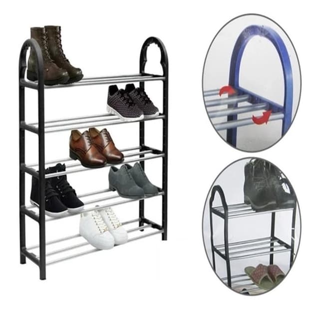 Sapateira 4 Andares 8 Pares de Calçados Multiuso Para Casa Organizador
