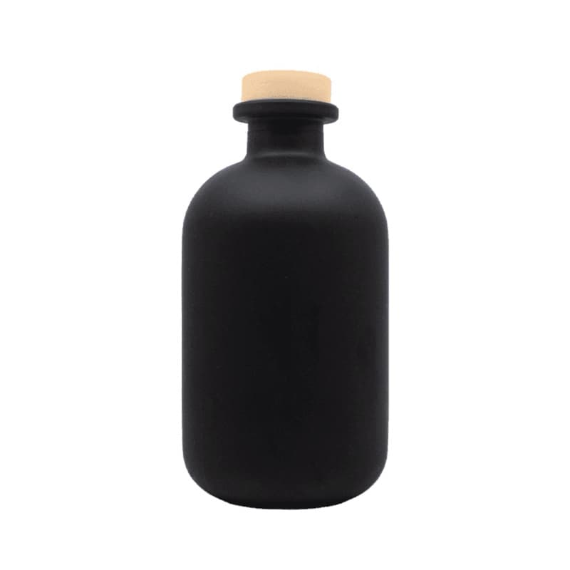 Frasco para Perfumaria de Vidro - Preto Fosco- 260ml - 10 unidades