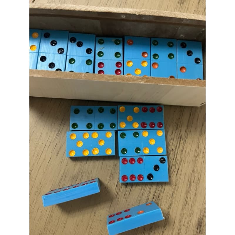 Dominó PV C cano azul na caixa MD F com pino envio imediato