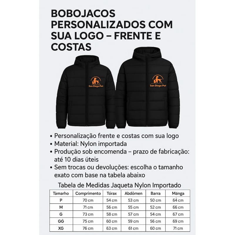 Bobojaco personalizado com a logo de sua escolha (favor mandar a logo antes pra bordar)