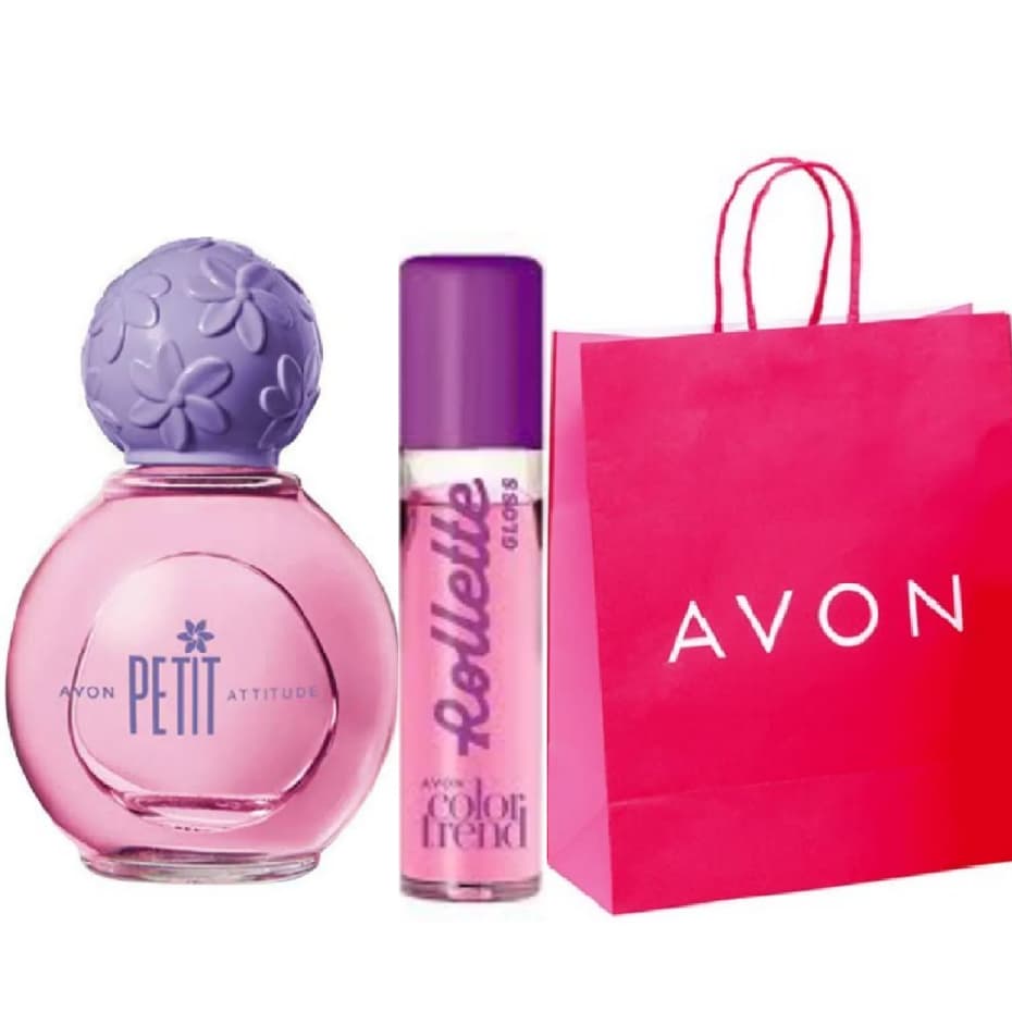 Perfume Petit Attitude E Brilho Labial Tutti Frutti Presente Para Menina Avon