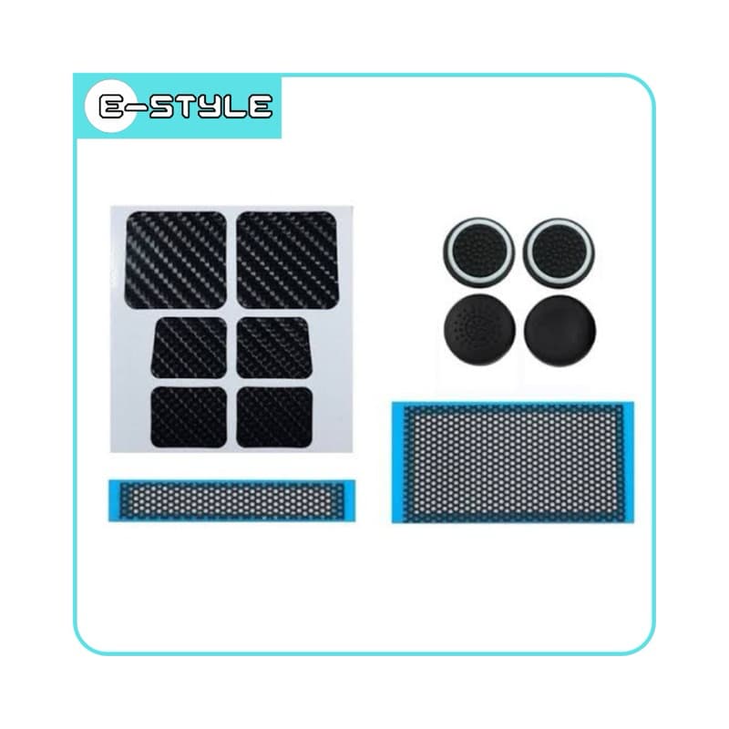 Kit Proteção Steam Deck - Grips Analógicos + Adesivos Botões Touchpad