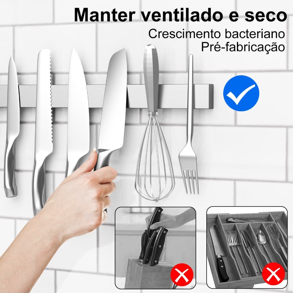Imã Magnético Barras Magnética 40cm Suporte Para Facas Ferramentas de Armazenamento