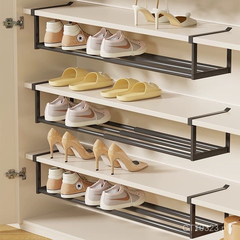 Sapateira Organizadora Expansível para Armário Prateleira Ajustável 40 a 70cm
