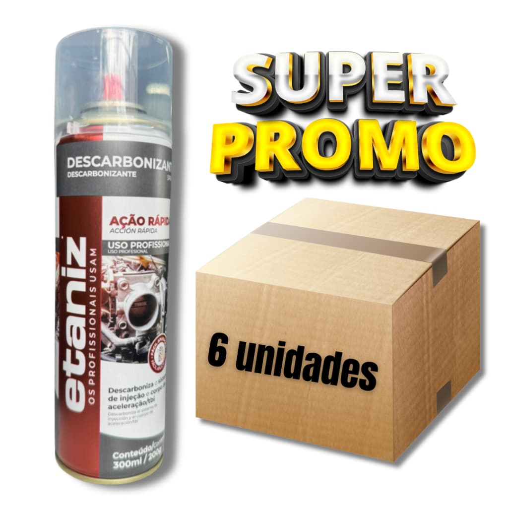 Kit 6 unidades Descarbonizante Limpa TBI e Carburador-300ML