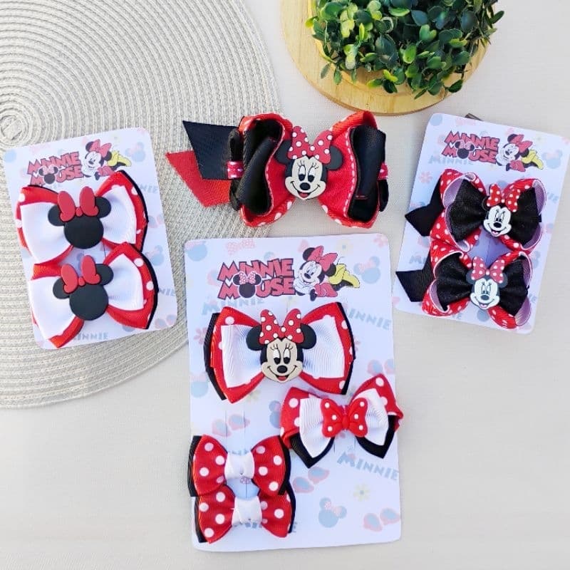 laços infantis Minnie/ laços,par de laços de menina Minnie