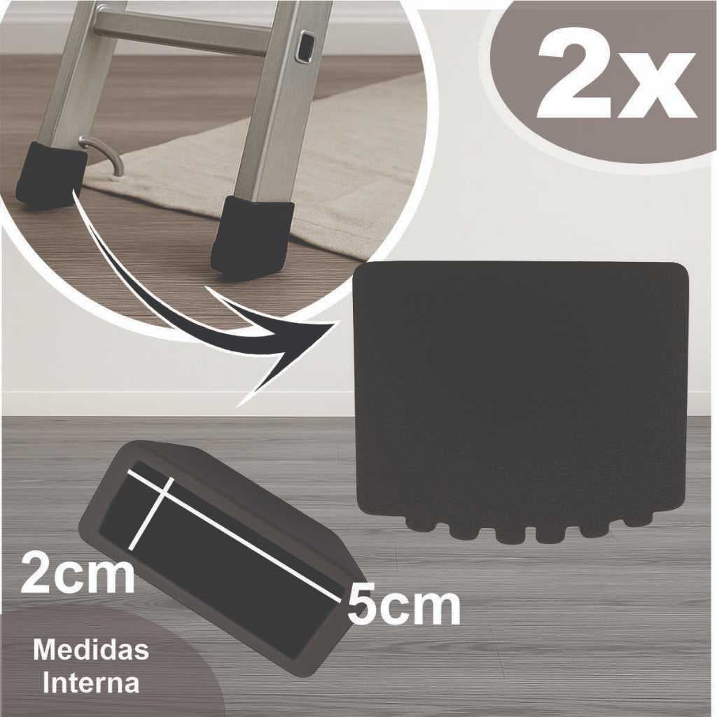 Pé Sapata Para Escada Doméstica De Alumínio 20X50mm 1 Par