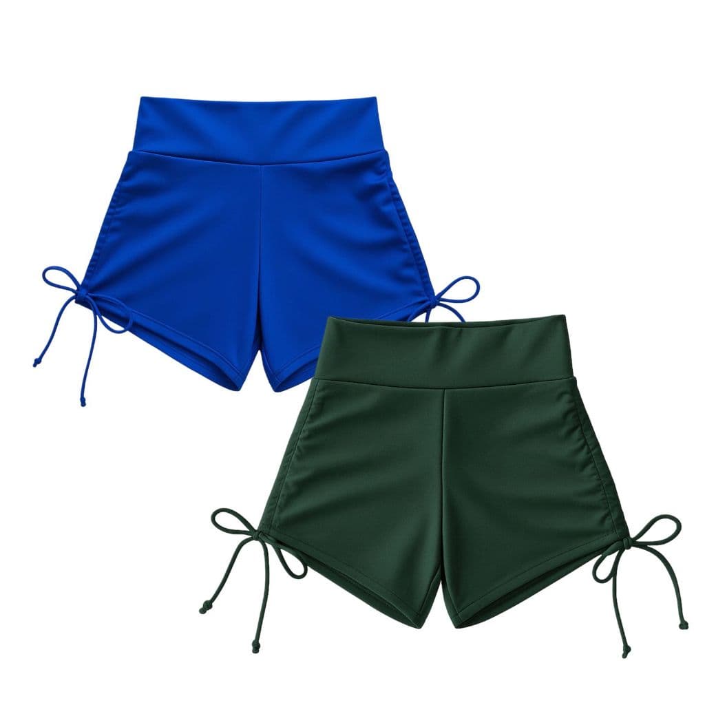 Kit 2 Short Curto Academia Fitness Feminino Esportivo Gym Cordinha Treinar Malhar Corrida Caminhada