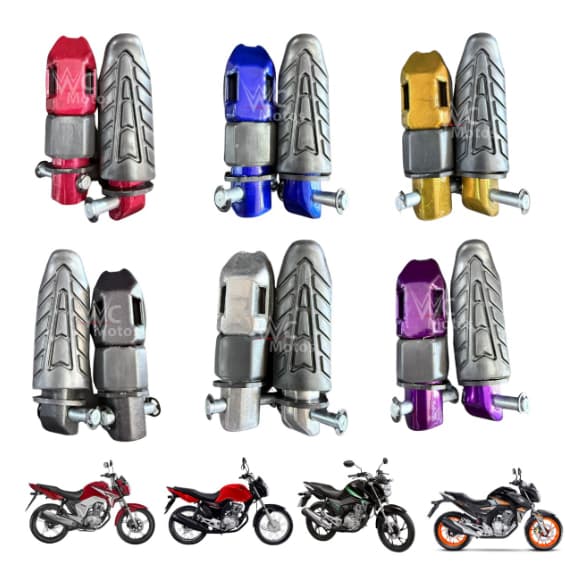 PEDALEIRA TRAS.ALUMIN.TITAN FAN 150/160 2014 A 2024 TWISTER 2016-2021 PAR 1 KIP