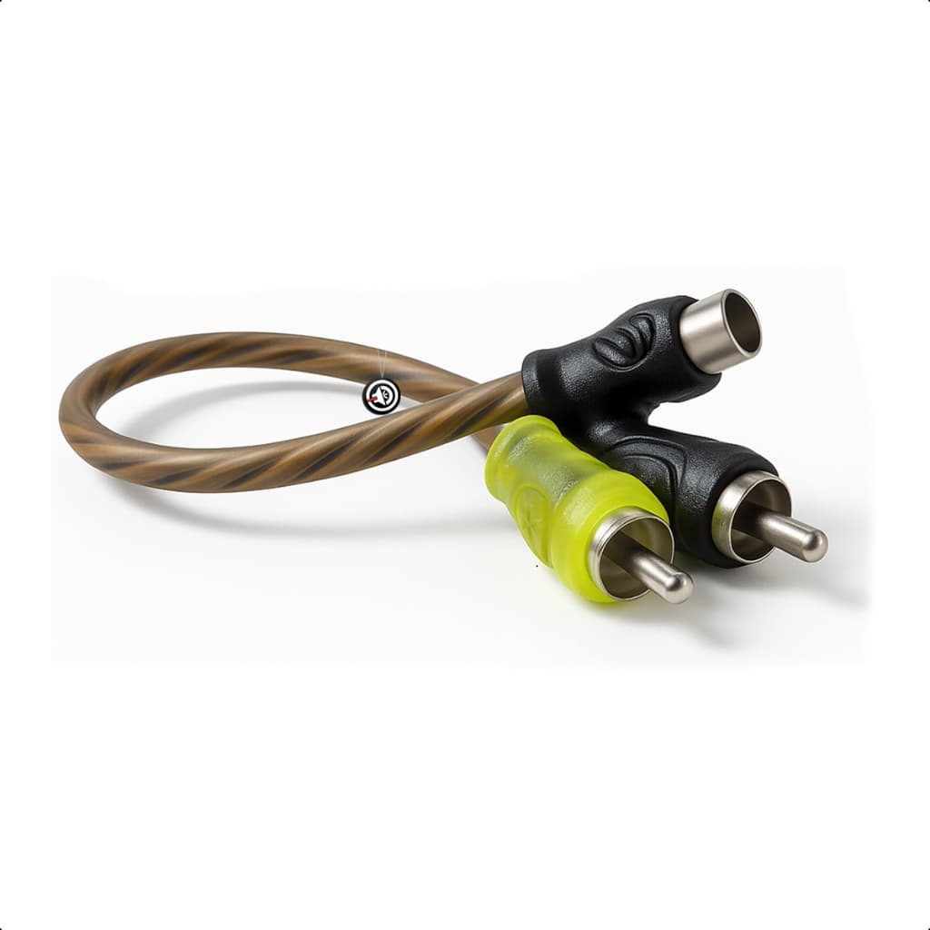 Cabo Rca Y para som automotivo pra carros 20 Centimetros Series 200 Pro Blindado  2 machos e 1 femea