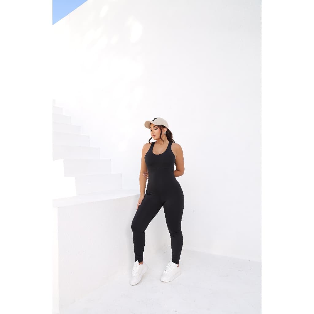 Macacão Modelagem Longo Moda Academia feminino