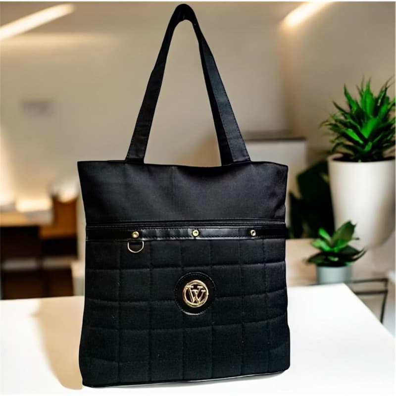 Bolsa Feminina Pano Tecido Oxford Grande Alça Ombro/Lateral