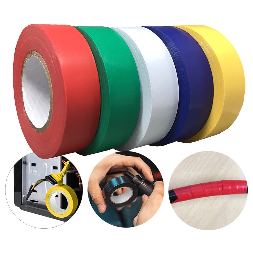 Fita Isolante Colorida PVC Antichama 19mm x 5m Identificação de Fios e Cabos Alta Durabilidade