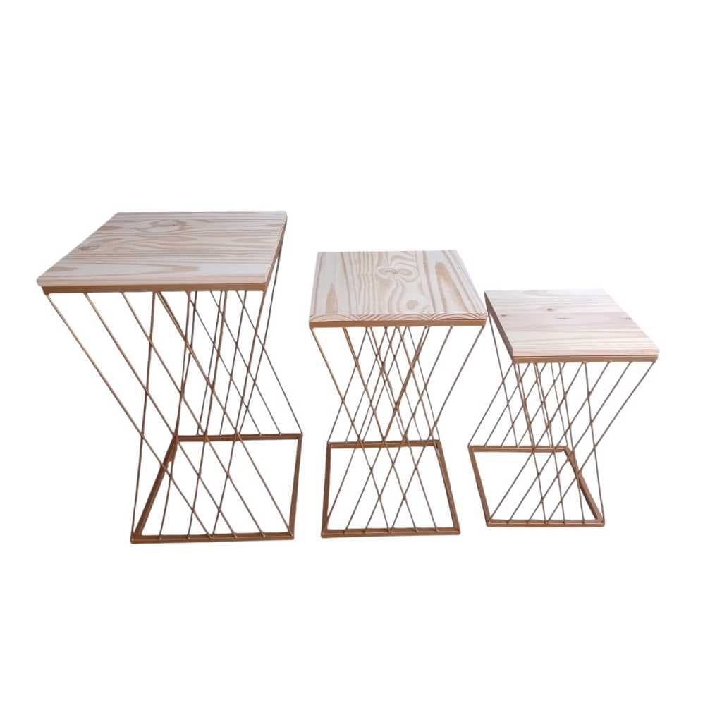 Trio mesa treliça kit 3 peças para festas